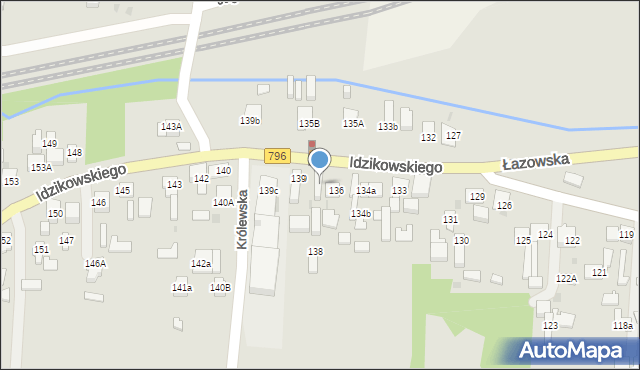 Dąbrowa Górnicza, Idzikowskiego Ludwika, mjr., 137, mapa Dąbrowa Górnicza