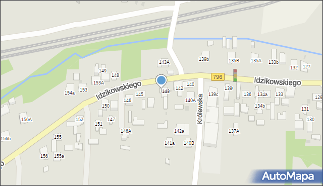 Dąbrowa Górnicza, Idzikowskiego Ludwika, mjr., 144, mapa Dąbrowa Górnicza