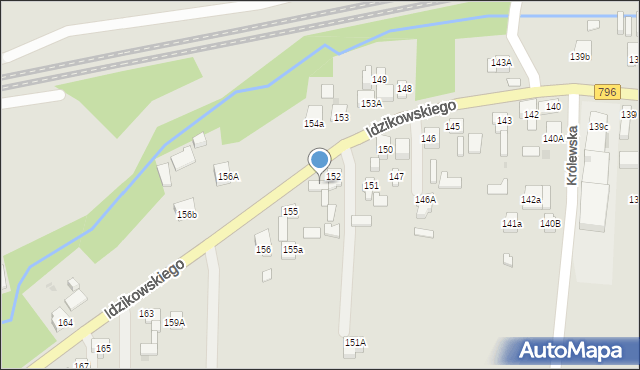 Dąbrowa Górnicza, Idzikowskiego Ludwika, mjr., 154, mapa Dąbrowa Górnicza