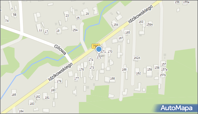 Dąbrowa Górnicza, Idzikowskiego Ludwika, mjr., 172, mapa Dąbrowa Górnicza