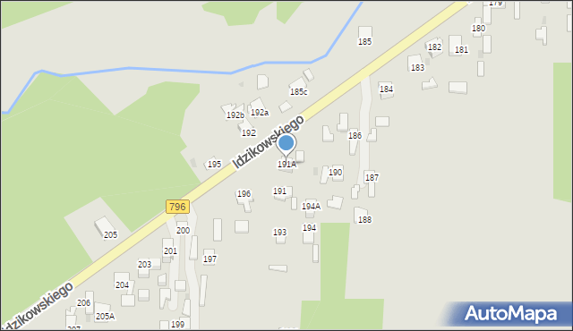 Dąbrowa Górnicza, Idzikowskiego Ludwika, mjr., 191A, mapa Dąbrowa Górnicza