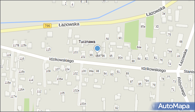 Dąbrowa Górnicza, Idzikowskiego Ludwika, mjr., 98A, mapa Dąbrowa Górnicza