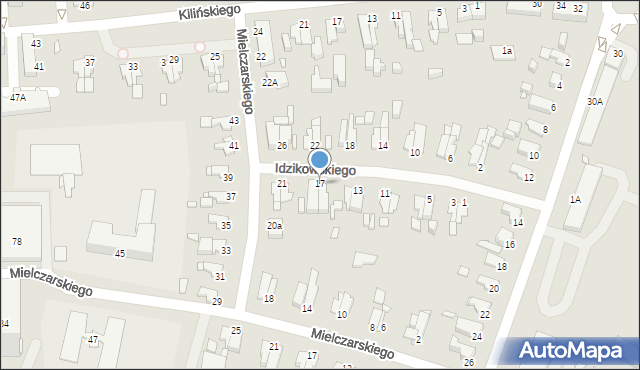 Elbląg, Idzikowskiego Ludwika, mjr., 17, mapa Elbląga