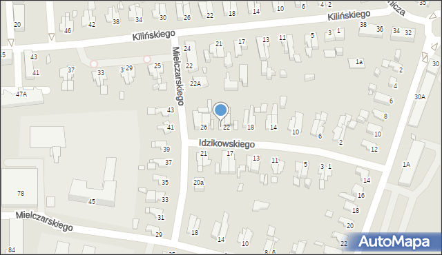 Elbląg, Idzikowskiego Ludwika, mjr., 24, mapa Elbląga