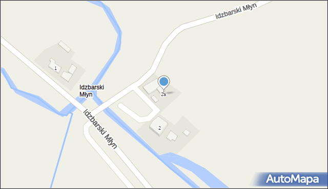 Idzbark, Idzbarski Młyn, 2a, mapa Idzbark