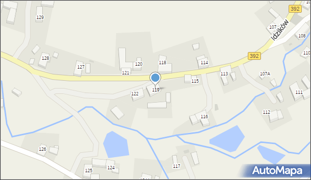 Idzików, Idzików, 119, mapa Idzików