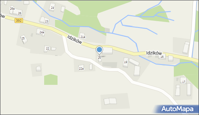 Idzików, Idzików, 20, mapa Idzików