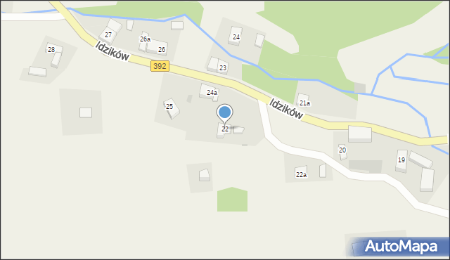 Idzików, Idzików, 22, mapa Idzików