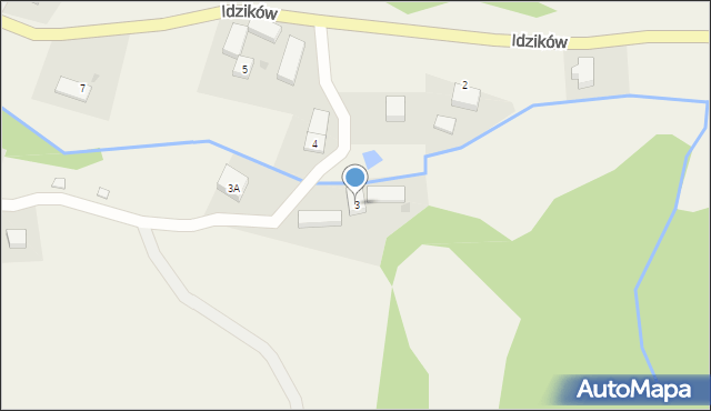 Idzików, Idzików, 3, mapa Idzików