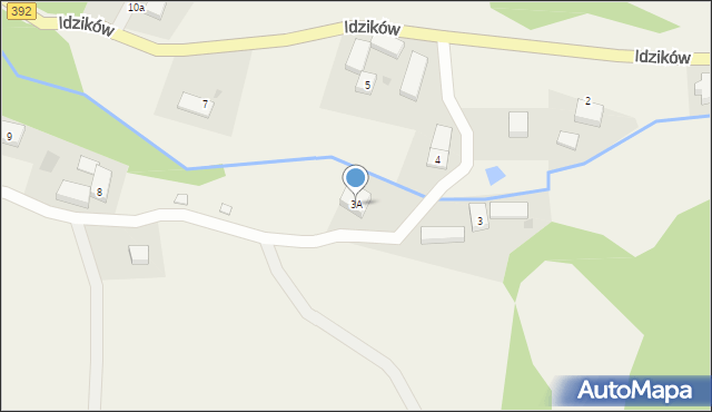 Idzików, Idzików, 3A, mapa Idzików