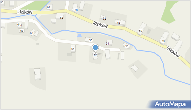 Idzików, Idzików, 57, mapa Idzików