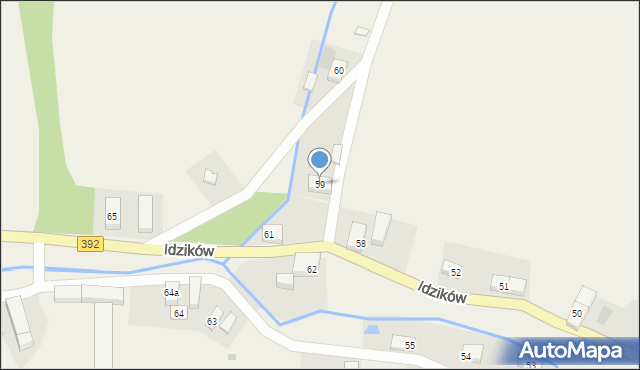 Idzików, Idzików, 59, mapa Idzików