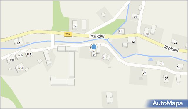 Idzików, Idzików, 64, mapa Idzików