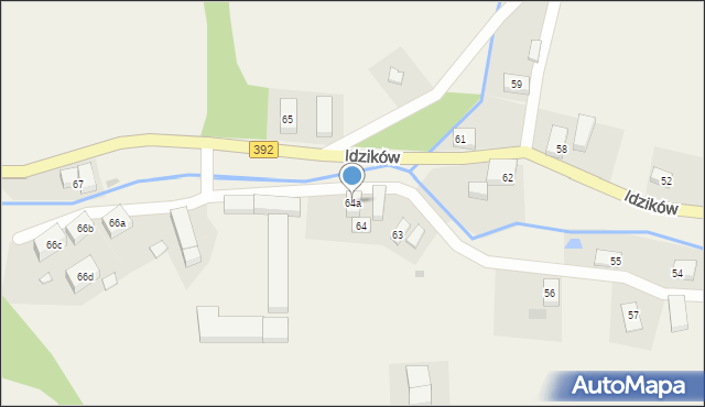 Idzików, Idzików, 64a, mapa Idzików