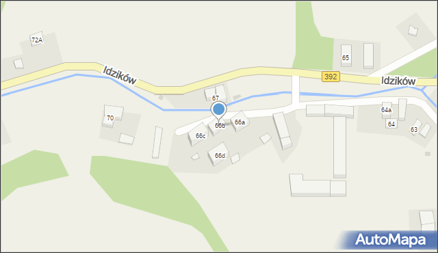 Idzików, Idzików, 66b, mapa Idzików