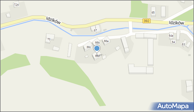 Idzików, Idzików, 66d, mapa Idzików