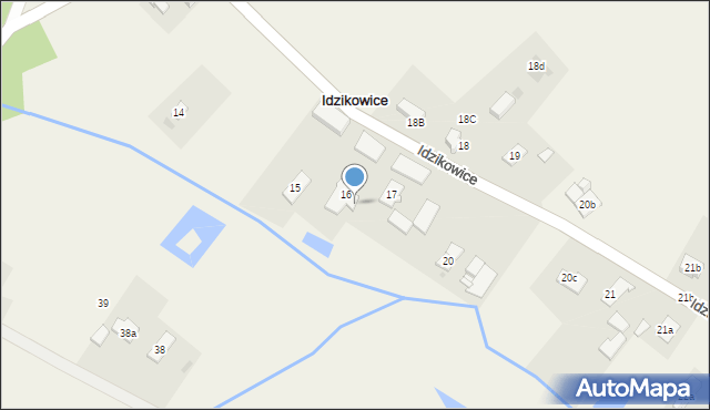 Idzikowice, Idzikowice, 16a, mapa Idzikowice