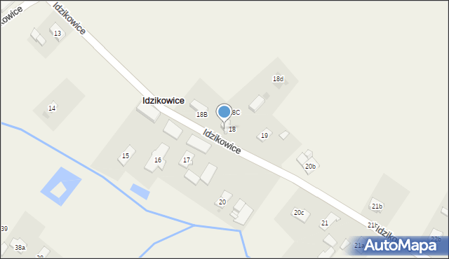 Idzikowice, Idzikowice, 18a, mapa Idzikowice