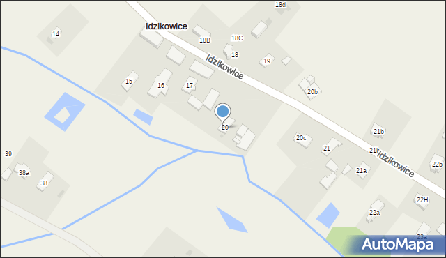 Idzikowice, Idzikowice, 20a, mapa Idzikowice