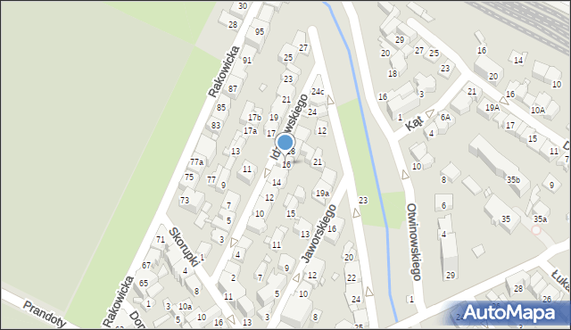 Kraków, Idzikowskiego Ludwika, mjr., 16, mapa Krakowa