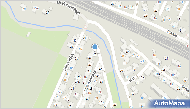 Kraków, Idzikowskiego Ludwika, mjr., 27, mapa Krakowa