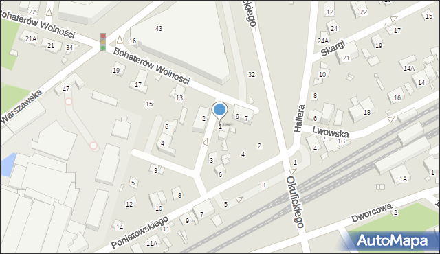 Piastów, Idzikowskiego Ludwika, mjr., 1, mapa Piastów