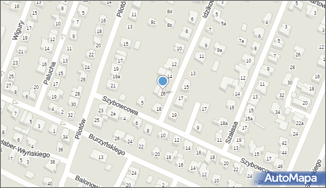Poznań, Idzikowskiego Ludwika, mjr., 16, mapa Poznania