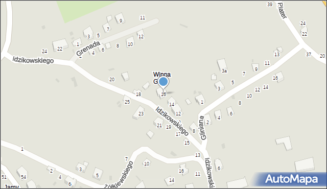 Przemyśl, Idzikowskiego Ludwika, mjr., 16, mapa Przemyśla