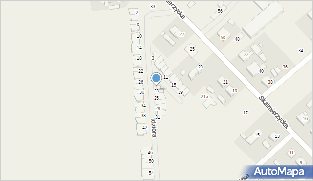 Śliwniki, Idziora Józefa, 23, mapa Śliwniki