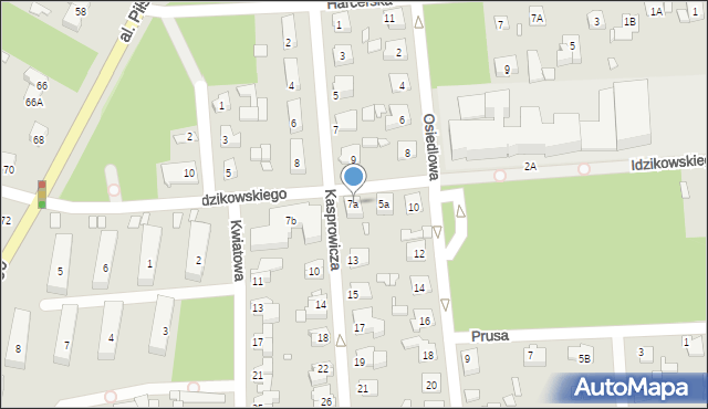 Sulejówek, Idzikowskiego Ludwika, mjr., 7a, mapa Sulejówek