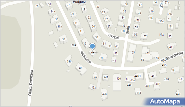 Toruń, Idzikowskiego Ludwika, mjr., 37, mapa Torunia