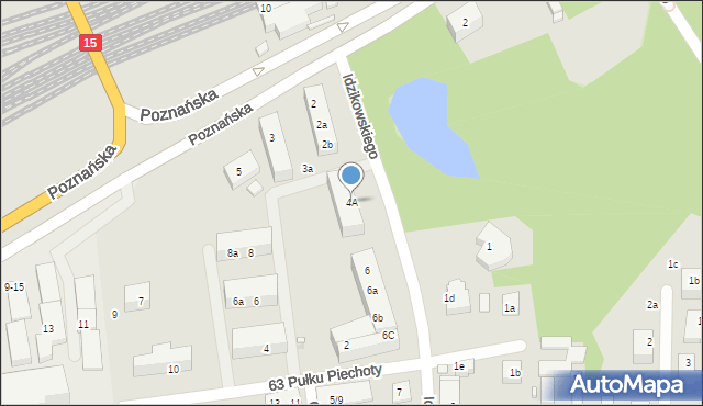 Toruń, Idzikowskiego Ludwika, mjr., 4A, mapa Torunia