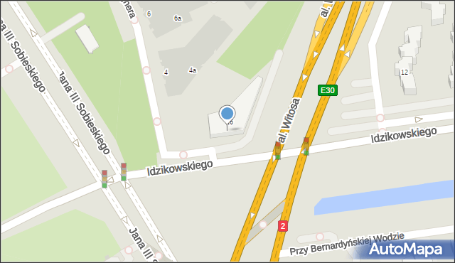 Warszawa, Idzikowskiego Ludwika, mjr., 30, mapa Warszawy