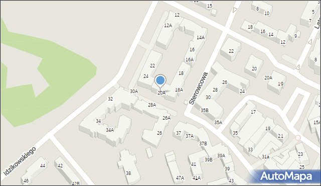 Wrocław, Idzikowskiego Ludwika, mjr., 20A, mapa Wrocławia