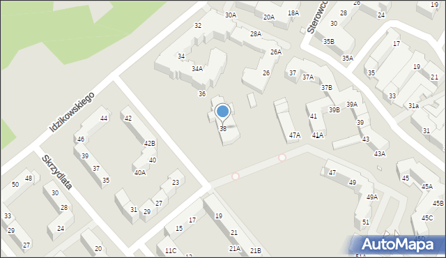Wrocław, Idzikowskiego Ludwika, mjr., 38, mapa Wrocławia