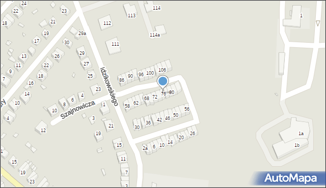 Zgorzelec, Idzikowskiego Ludwika, mjr., 76, mapa Zgorzelec