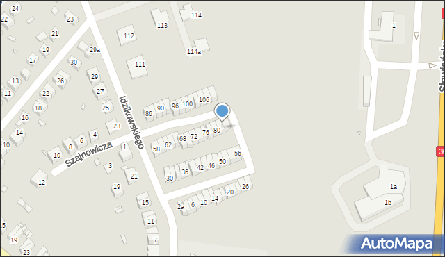 Zgorzelec, Idzikowskiego Ludwika, mjr., 82, mapa Zgorzelec