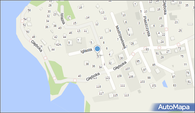 Borkowo, Iglasta, 3, mapa Borkowo