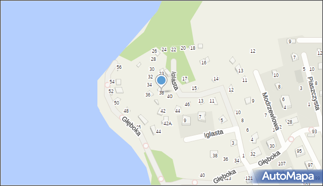 Borkowo, Iglasta, 38, mapa Borkowo