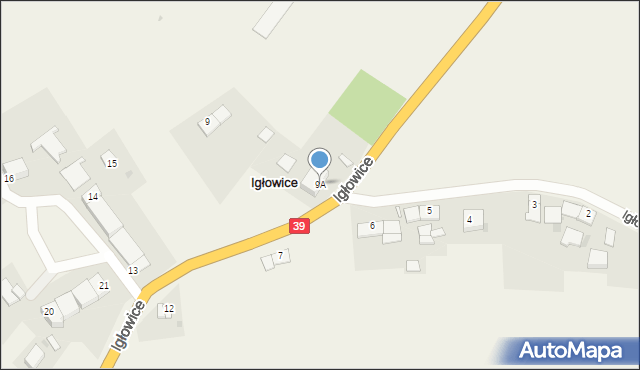 Igłowice, Igłowice, 9A, mapa Igłowice