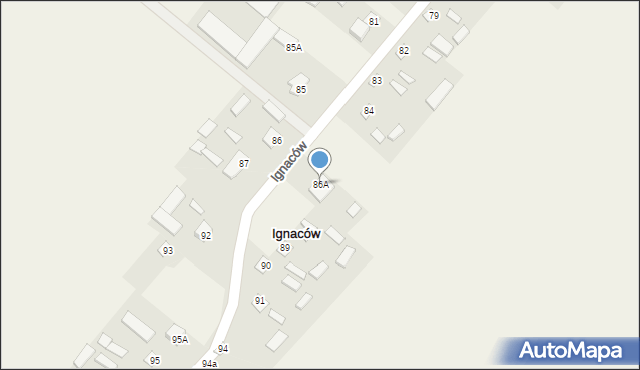 Ignaców, Ignaców, 86A, mapa Ignaców