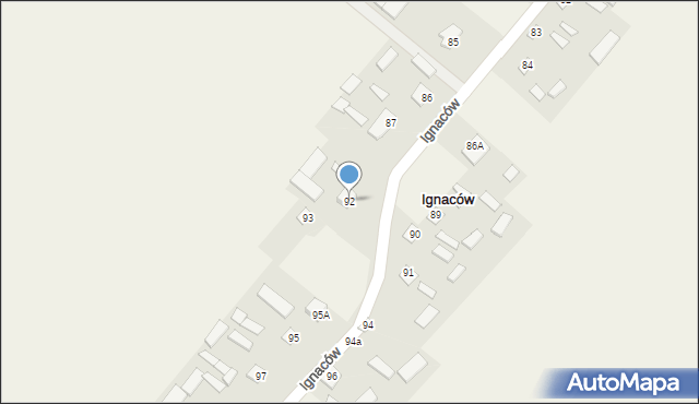 Ignaców, Ignaców, 92, mapa Ignaców