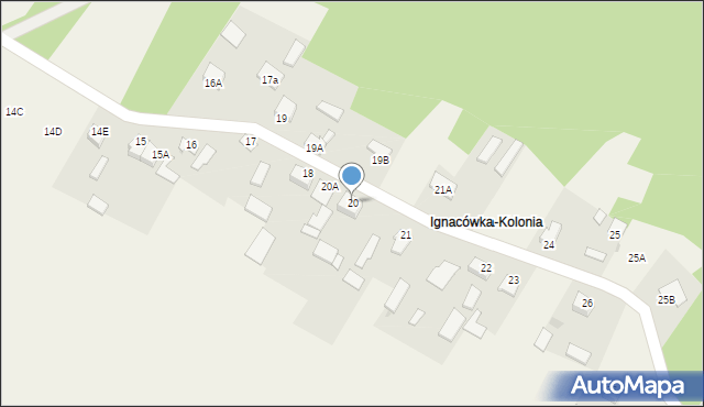 Ignacówka, Ignacówka, 20, mapa Ignacówka