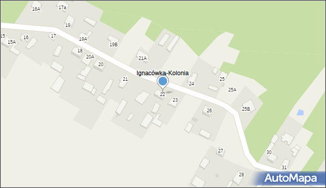 Ignacówka, Ignacówka, 22, mapa Ignacówka