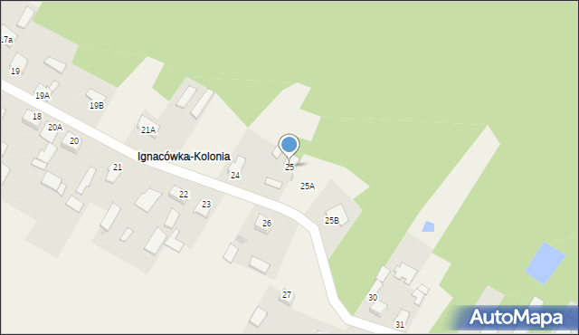 Ignacówka, Ignacówka, 25, mapa Ignacówka