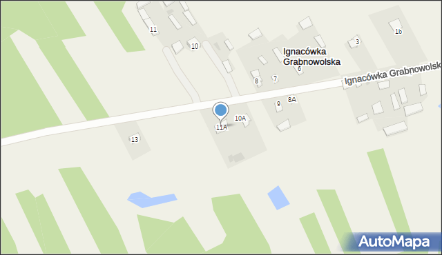 Ignacówka Grabnowolska, Ignacówka Grabnowolska, 11A, mapa Ignacówka Grabnowolska