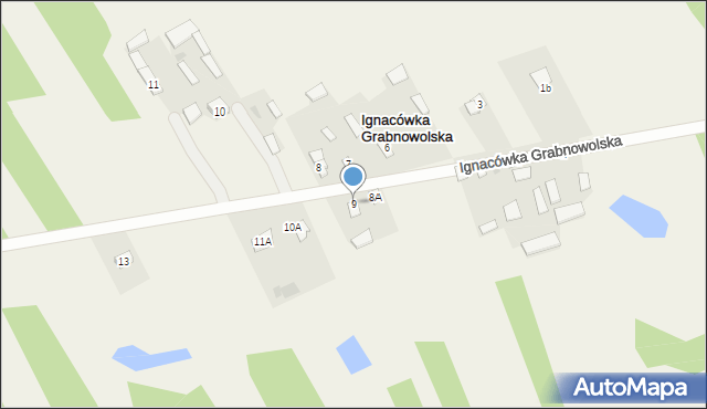 Ignacówka Grabnowolska, Ignacówka Grabnowolska, 9, mapa Ignacówka Grabnowolska