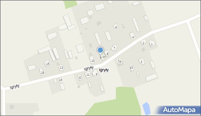 Igryły, Igryły, 9, mapa Igryły