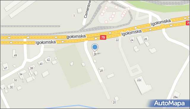 Kraków, Igołomska, 16, mapa Krakowa