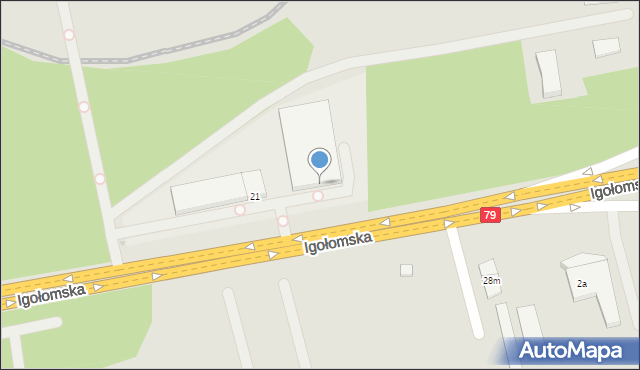 Kraków, Igołomska, 21, mapa Krakowa